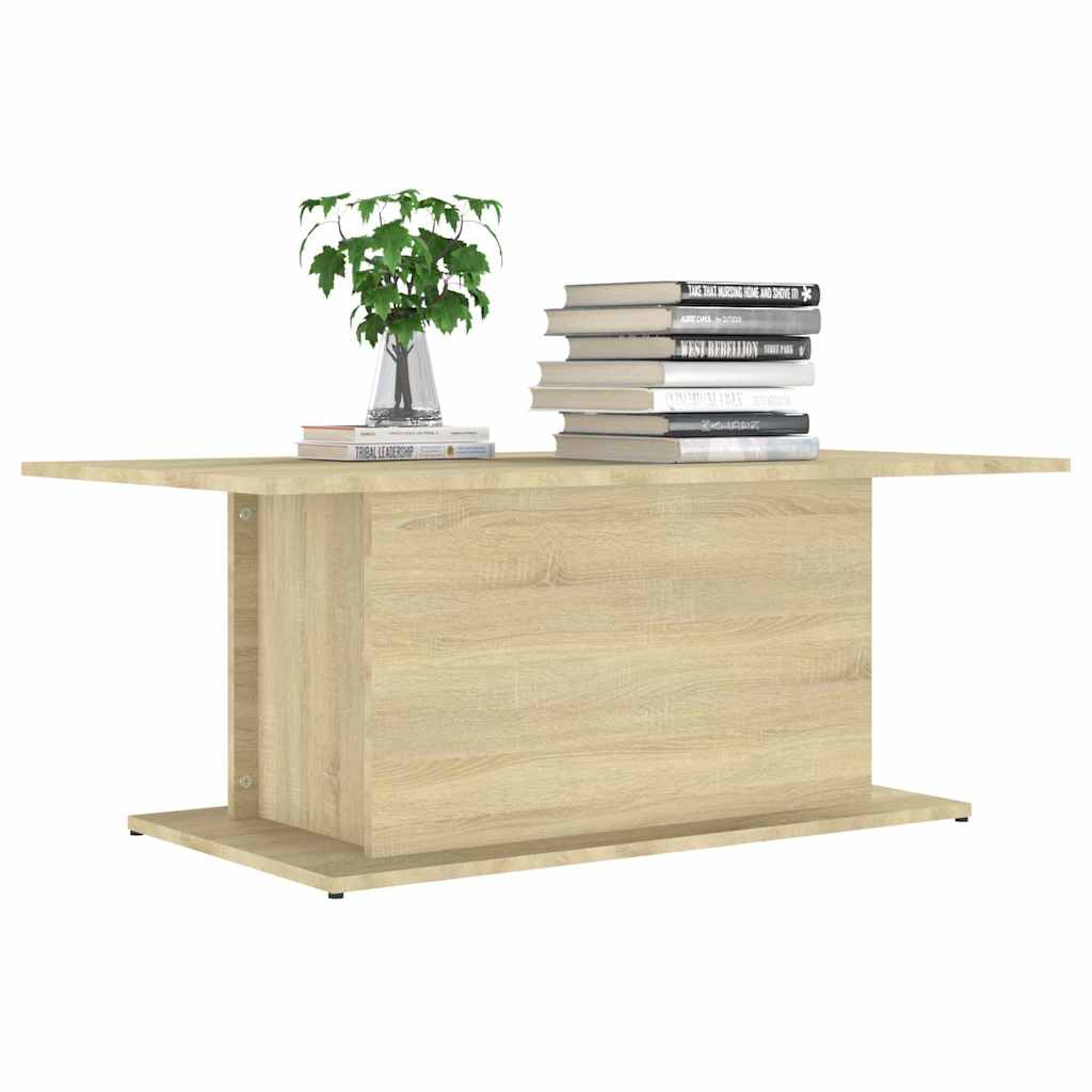 810310 vidaXL Coffee Table Sonoma Oak 102x55,5x40 cm Engineered Wood 6