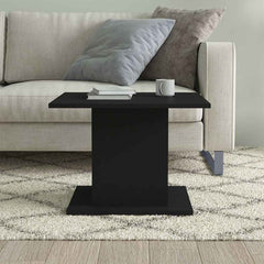 Coffee Table Black Engineered Wood, image 4