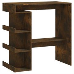 vidaXL Bar Table with Storage Rack Smoked Oak 100x50x101.5cm Engineered Wood 2