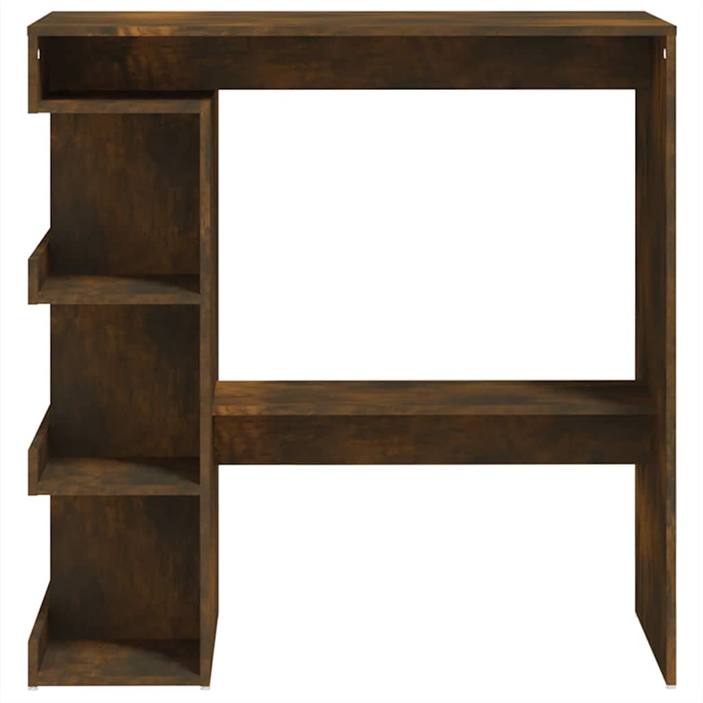 vidaXL Bar Table with Storage Rack Smoked Oak 100x50x101.5cm Engineered Wood 5