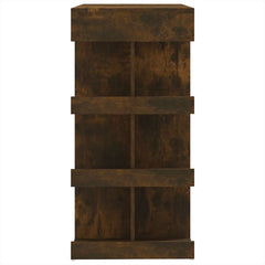 vidaXL Bar Table with Storage Rack Smoked Oak 100x50x101.5cm Engineered Wood 6
