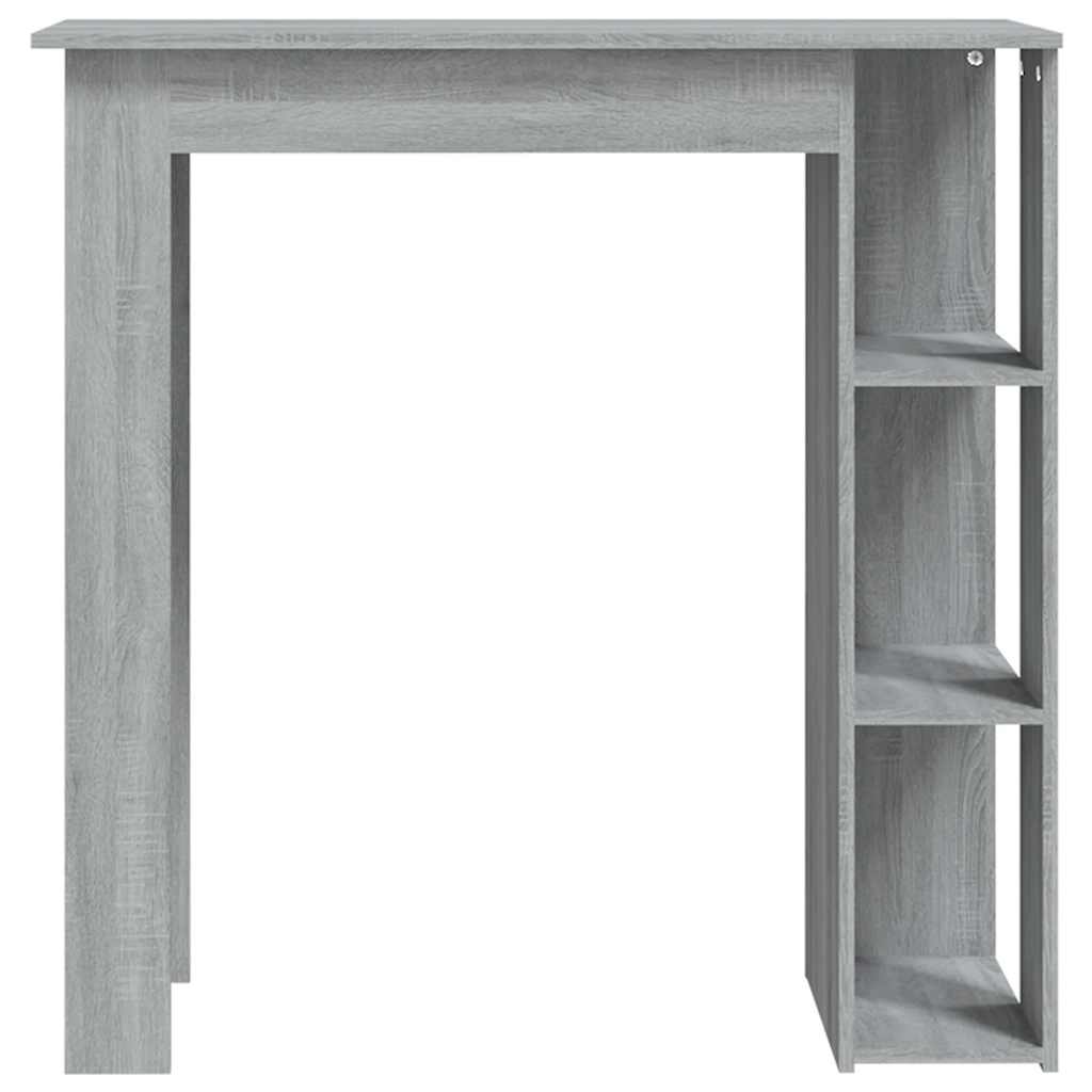 vidaXL Bar Table with Shelf Grey Sonoma 102x50x103.5 cm Engineered Wood 3