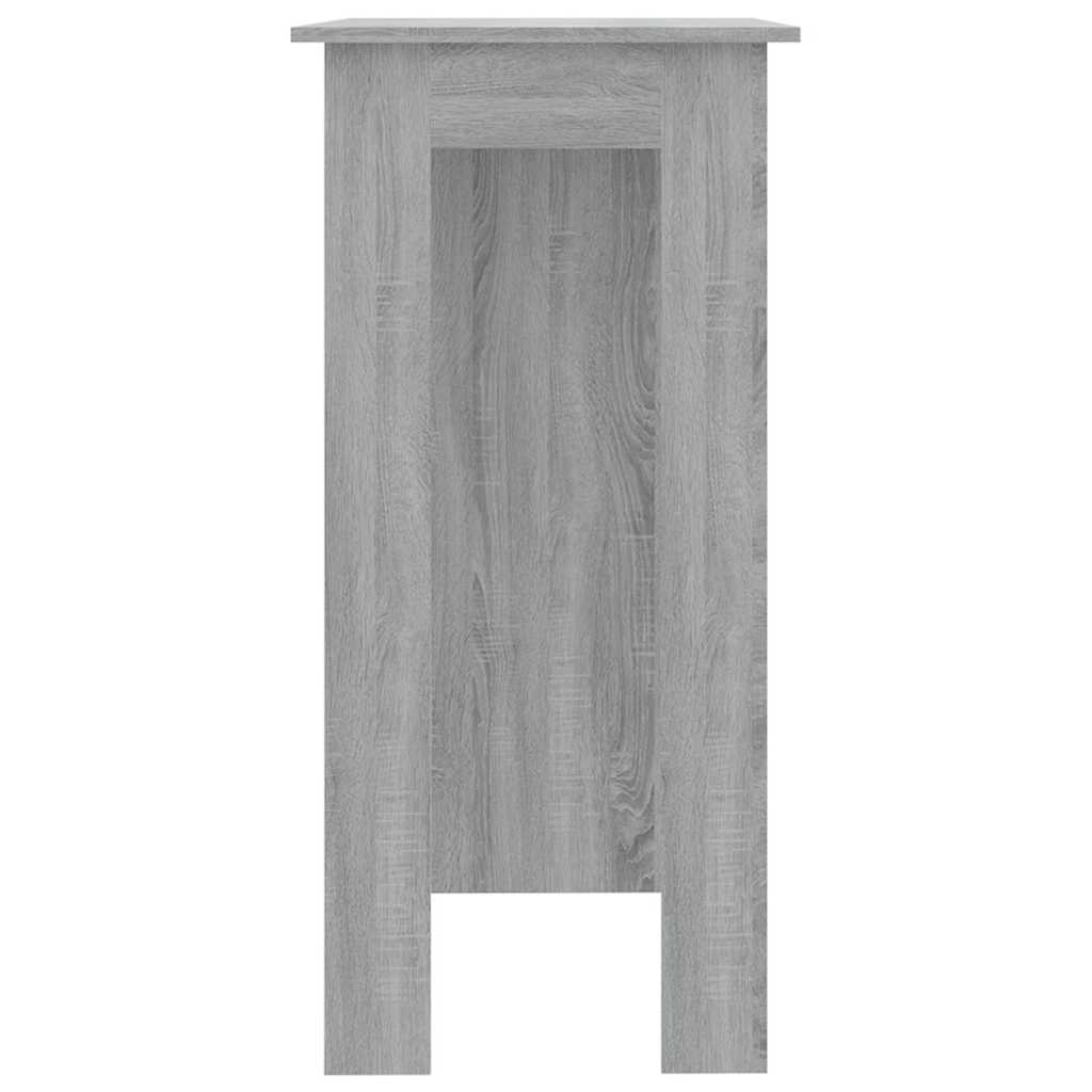 vidaXL Bar Table with Shelf Grey Sonoma 102x50x103.5 cm Engineered Wood 4