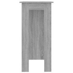 vidaXL Bar Table with Shelf Grey Sonoma 102x50x103.5 cm Engineered Wood 4