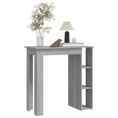 vidaXL Bar Table with Shelf Grey Sonoma 102x50x103.5 cm Engineered Wood 5