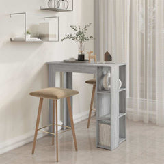Bar Table with Shelf Engineered Wood