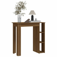 vidaXL Bar Table with Shelf Brown Oak 102x50x103.5 cm Engineered Wood 5