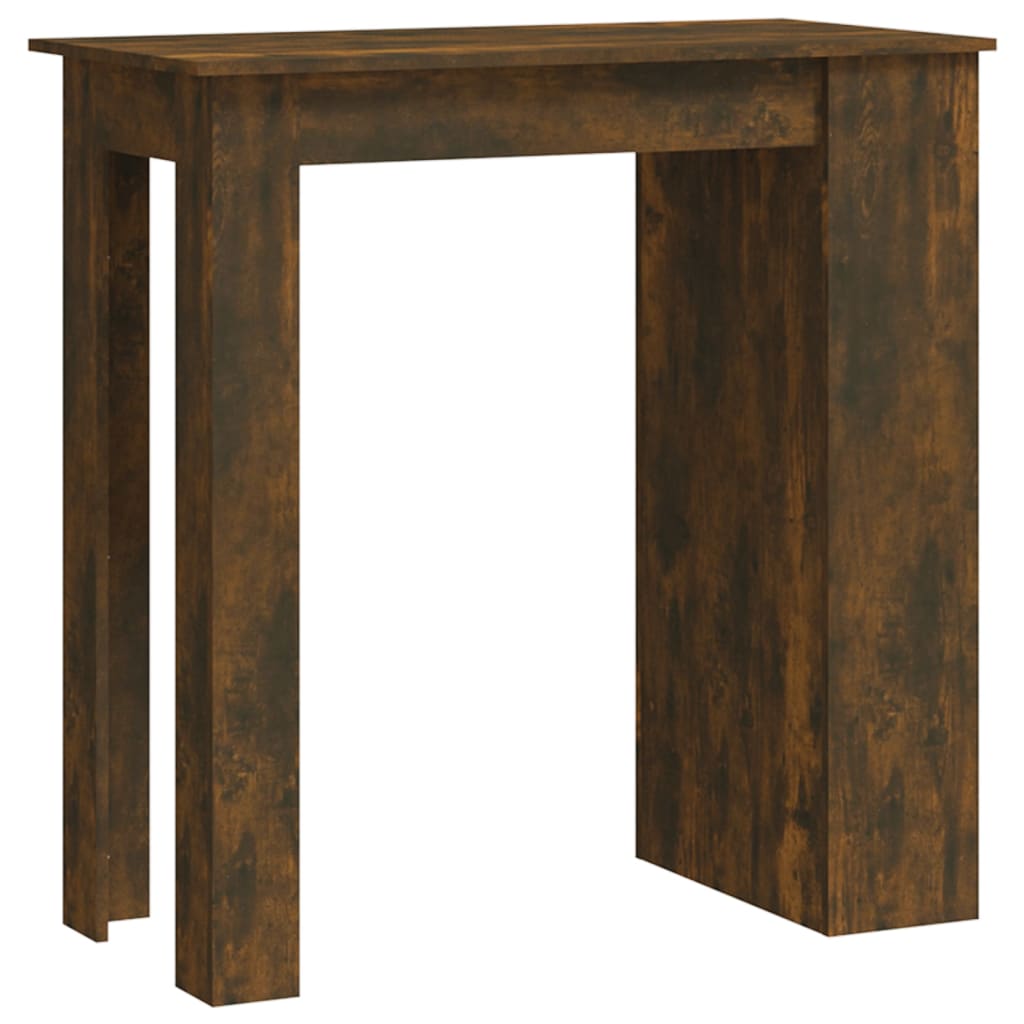 vidaXL Bar Table with Storage Rack Smoked Oak 102x50x103.5cm Engineered Wood 2