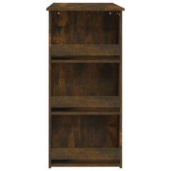 vidaXL Bar Table with Storage Rack Smoked Oak 102x50x103.5cm Engineered Wood 6