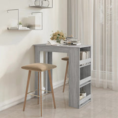 vidaXL Bar Table with Storage Rack Grey Sonoma 102x50x103.5cm Engineered Wood 1