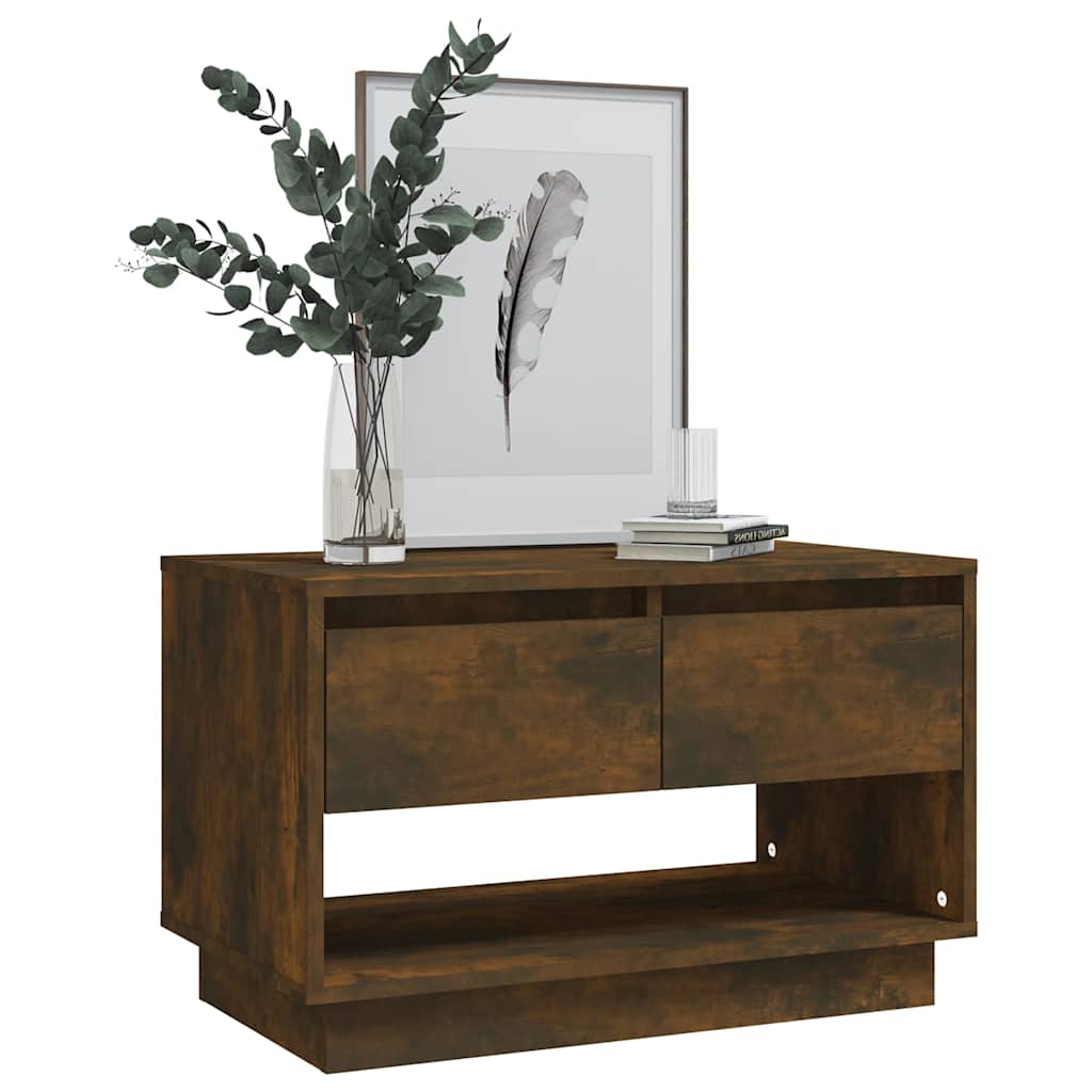 vidaXL TV Cabinet | Smoked Oak | Engineered Wood | 70x41x44 cm | Storage 4