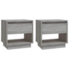 vidaXL Bedside Cabinet | Set of 2 | Grey sonoma | Engineered wood | Medium 2