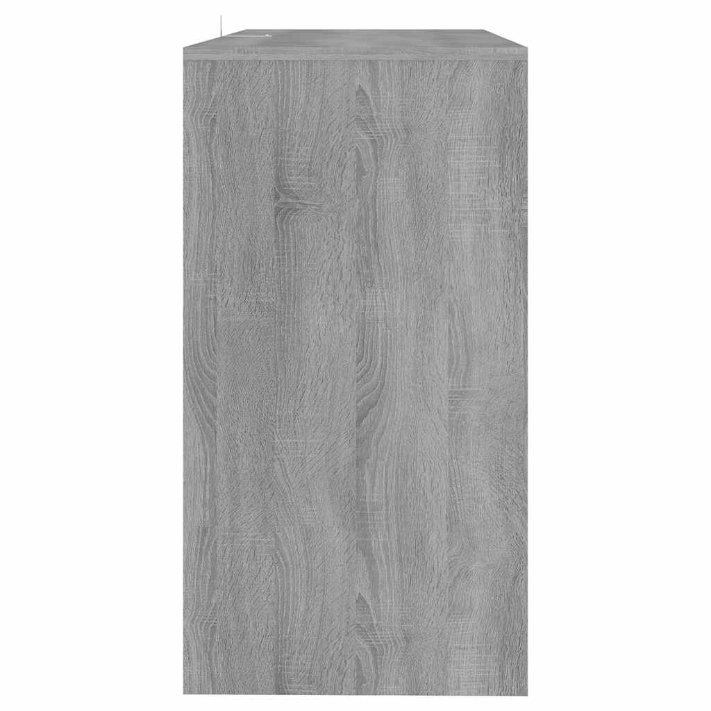 vidaXL Console Table | Grey Sonoma | Engineered Wood | Medium | Storage 6