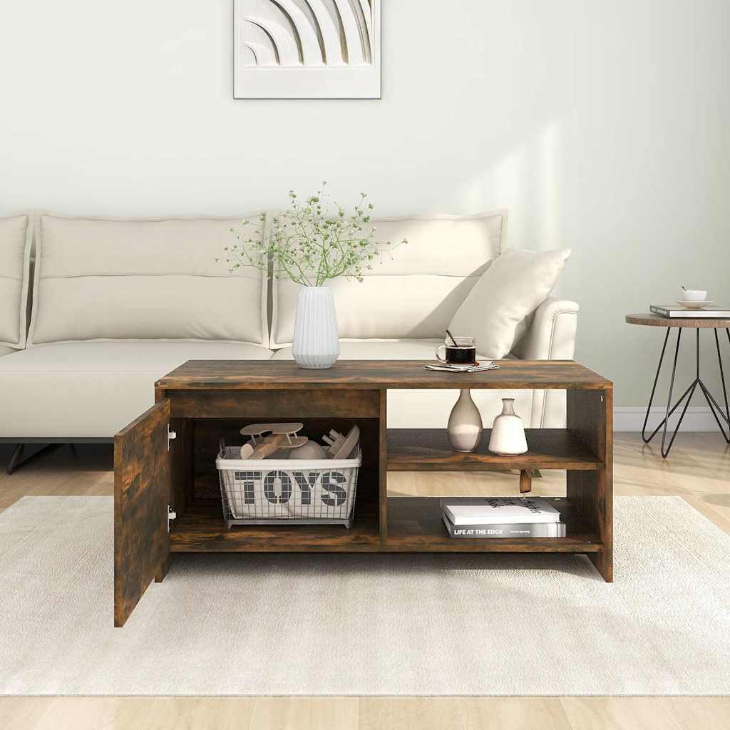 vidaXL Coffee Table | Smoked oak | Engineered wood | Medium | Coffee Table 3