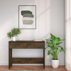 Console Table Smoked Oak Engineered Wood, image 4