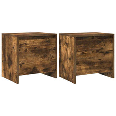 vidaXL Bedside Cabinet | Set of 2 | Smoked Oak | Engineered Wood | Medium 2