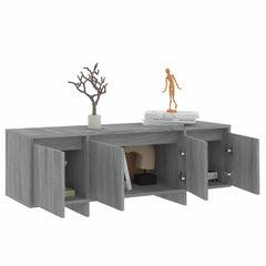 vidaXL TV Cabinet | Grey Sonoma | Engineered wood | Medium | TV Cabinet 5