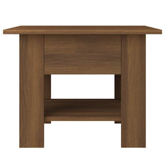 vidaXL Coffee Table Brown Oak 55x55x42 cm Engineered Wood 3