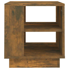 vidaXL Coffee Table Smoked Oak 40x40x43 cm Engineered Wood 4