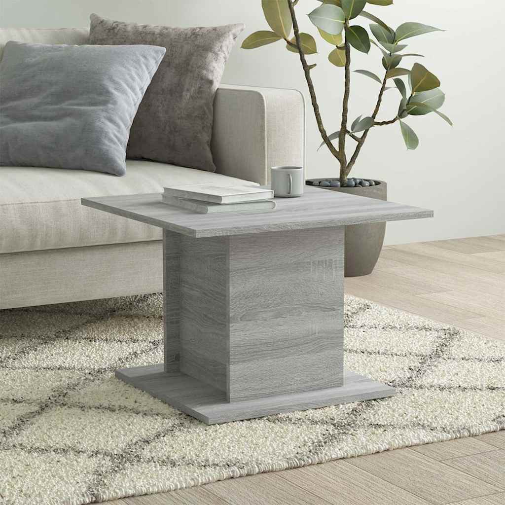 vidaXL Coffee Table Grey Sonoma 55,5x55,5x40 cm Engineered Wood 1