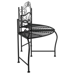 vidaXL Tree Bench | Black | Steel | 150 cm diameter | Durable | Tree Bench 5