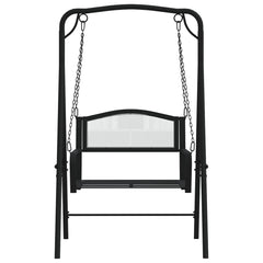 vidaXL Swing Bench 124 cm Black Steel 3