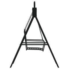 vidaXL Swing Bench 124 cm Black Steel 4