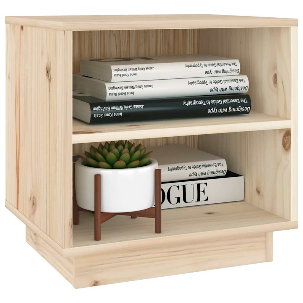 vidaXL Bedside Cabinet | Set of 2 | Natural wood | Solid pinewood | Medium 5