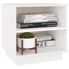 vidaXL Bedside Cabinet | Set of 2 | White | Solid pinewood | Medium 5