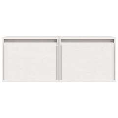 vidaXL Wall Cabinet | Set of 2 | White | Solid Pine Wood | 45x30x35 cm 5