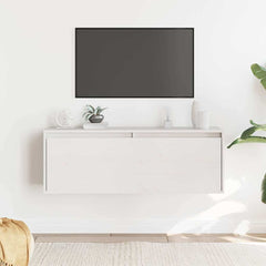 vidaXL Wall Cabinet White 100x30x35 cm Solid Wood Pine 1