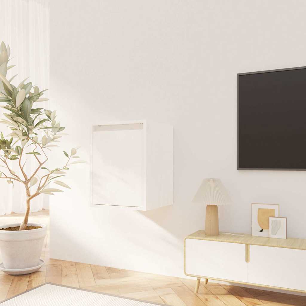 vidaXL Wall Cabinets 2pcs White 30x30x40 cm Solid Wood Pine 3