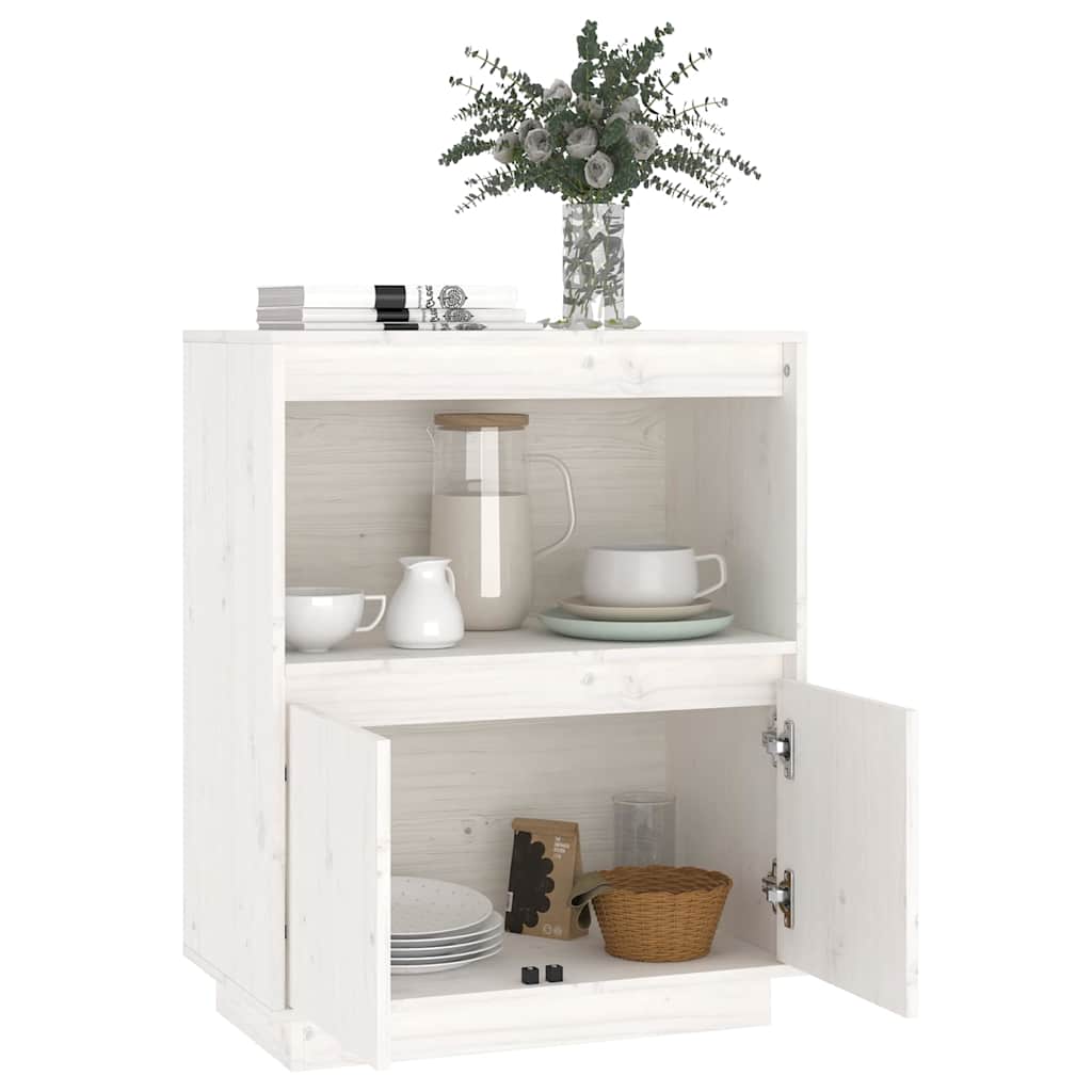 vidaXL Sideboard | White | Solid pinewood | Medium | Sideboard | Rectangular 4