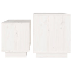 vidaXL Coffee Table | White | Solid pinewood | Medium | Stackable | Coffee Table 6