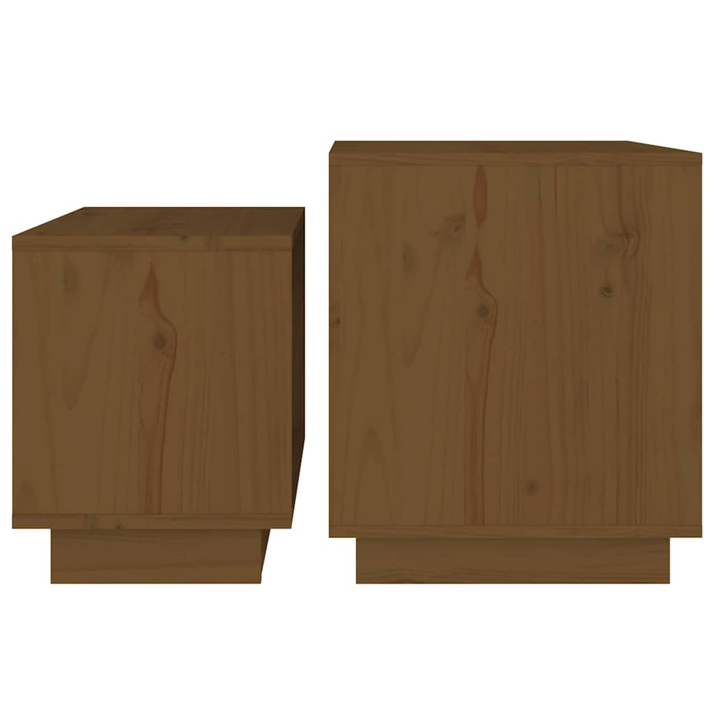 vidaXL Coffee Table | Honey brown | Solid pinewood | Small to Medium | Stackable 6