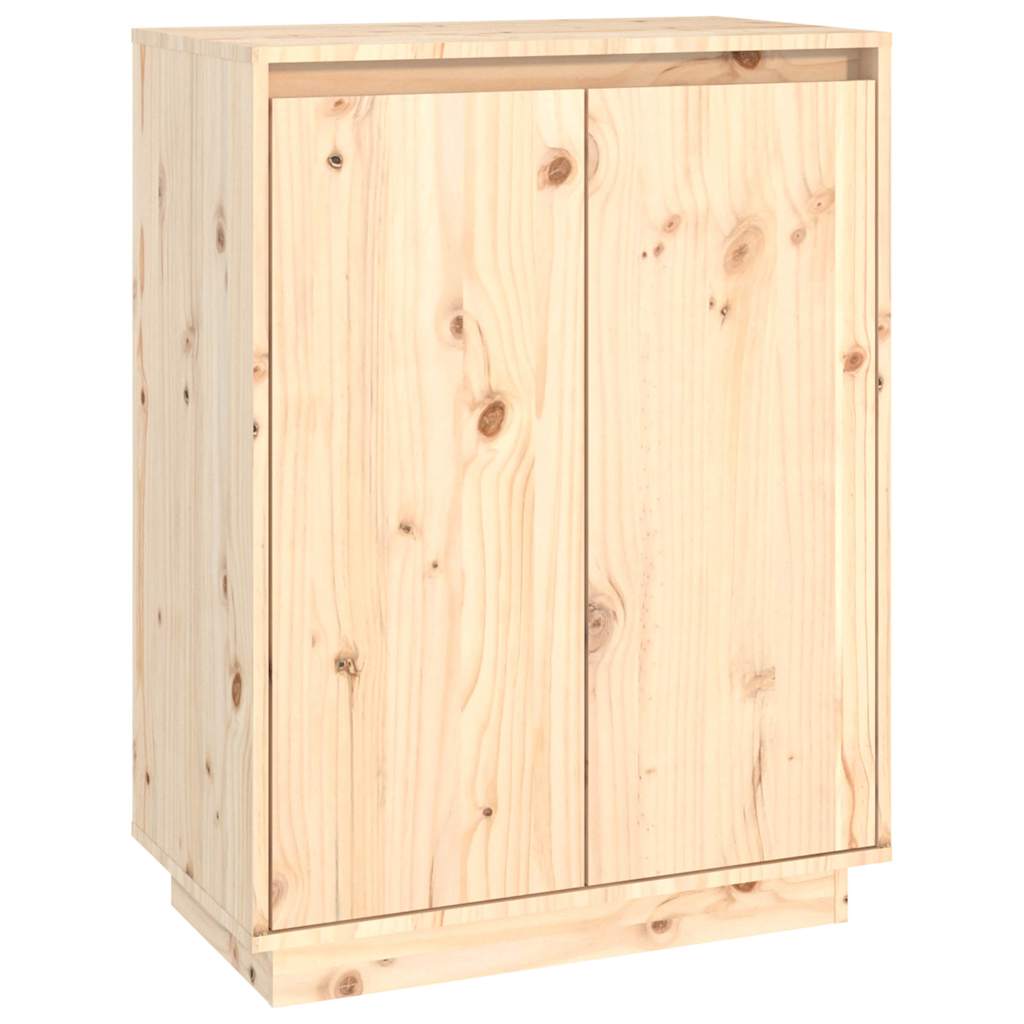 vidaXL Shoe Cabinet 60x35x80 cm Solid Wood Pine 2
