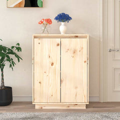 vidaXL Shoe Cabinet 60x35x80 cm Solid Wood Pine 1