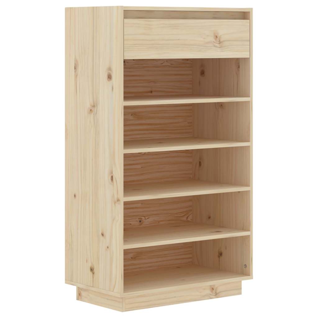 vidaXL Shoe Cabinet 60x34x105 cm Solid Wood Pine 2
