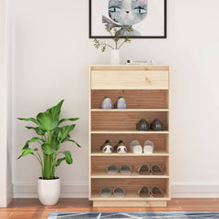 vidaXL Shoe Cabinet 60x34x105 cm Solid Wood Pine 1