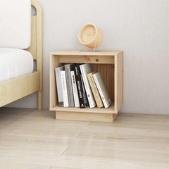 vidaXL Bedside Cabinet | Set of 2 | Natural Wood | Solid pinewood | Medium 3