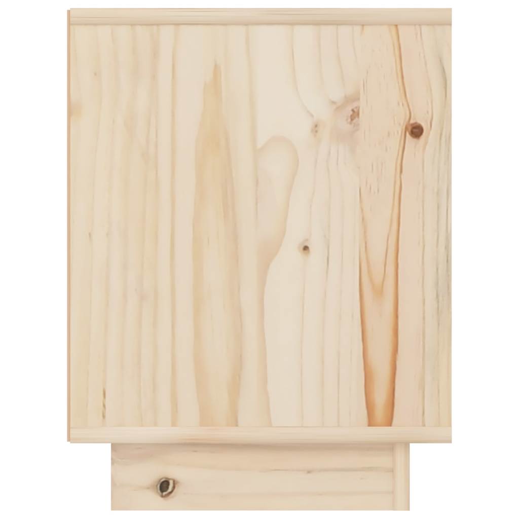 vidaXL Bedside Cabinet | Set of 2 | Natural Wood | Solid pinewood | Medium 6