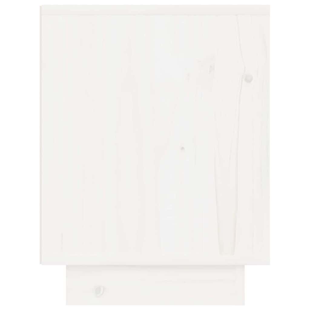 vidaXL Bedside Cabinet | White | Solid pinewood | 40x30x40 cm | Bedside Cabinet 5