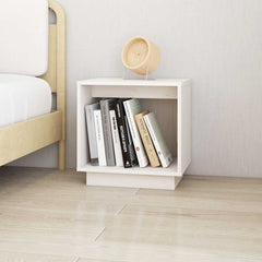 vidaXL Bedside Cabinet | White | Solid pinewood | 40x30x40 cm | Bedside Cabinet 1