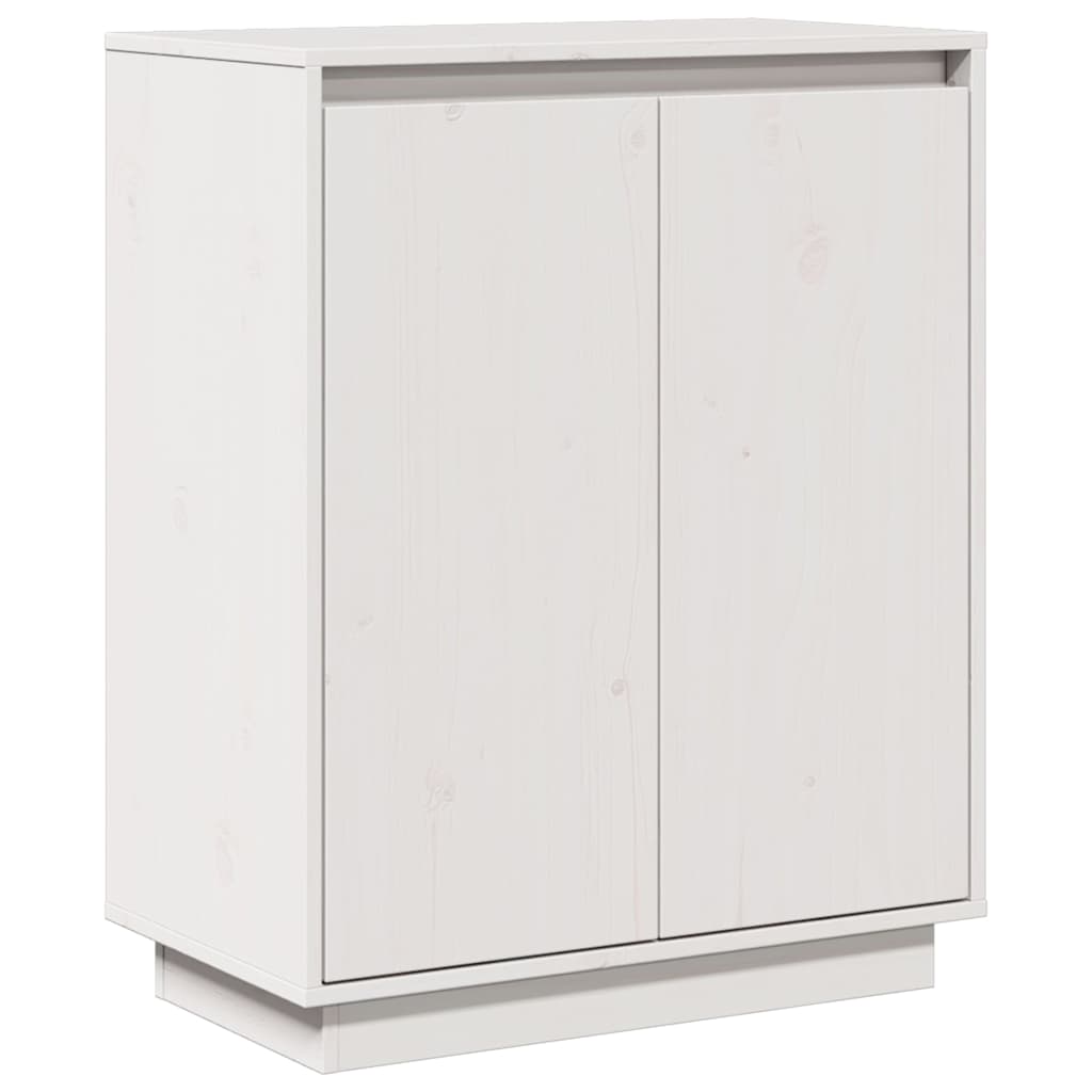 vidaXL Sideboard White 60x34x75 cm Solid Wood Pine 2