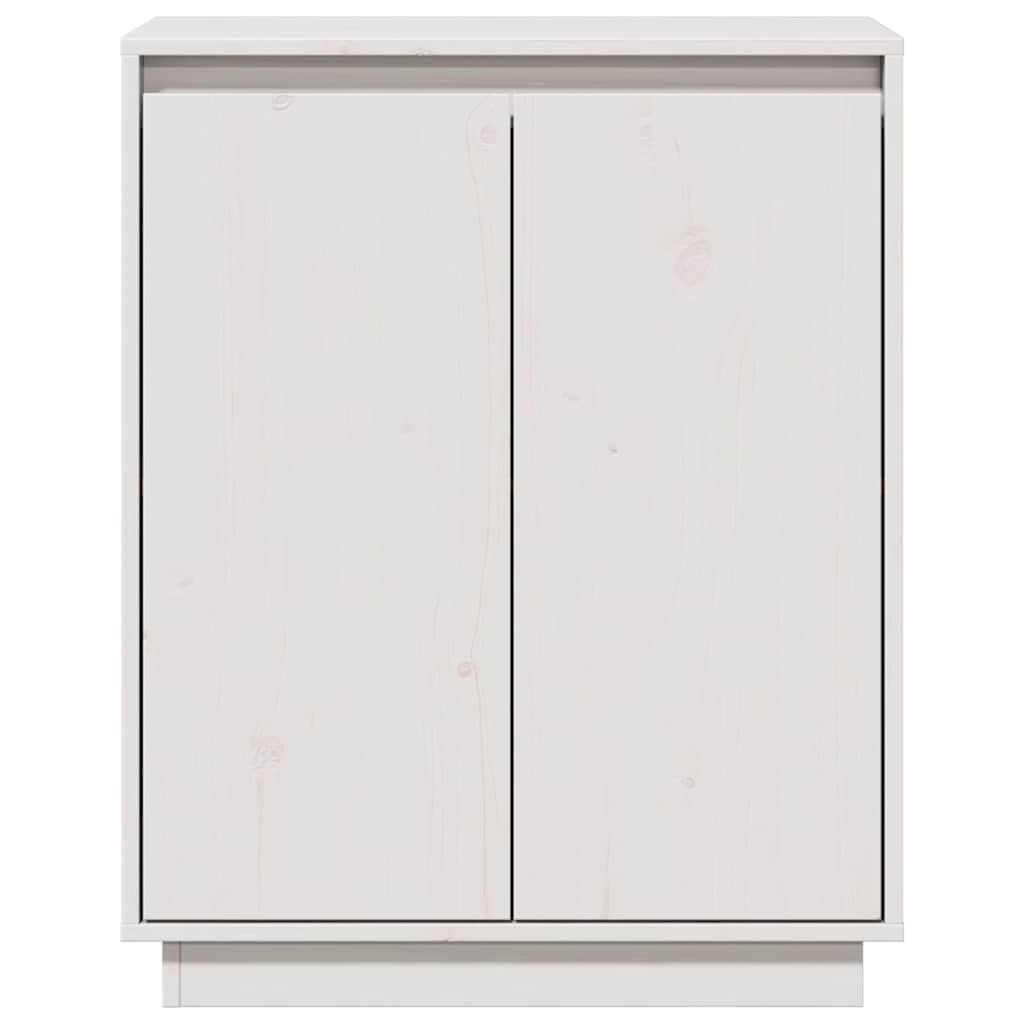 vidaXL Sideboard White 60x34x75 cm Solid Wood Pine 4