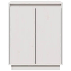 vidaXL Sideboard White 60x34x75 cm Solid Wood Pine 4