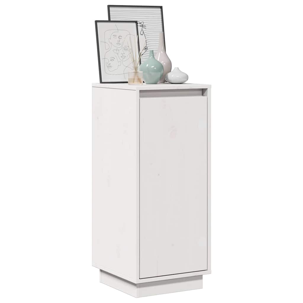 vidaXL Sideboard | Set of 2 | White | Solid pinewood | 31.5x34x75 cm | Sideboard 4