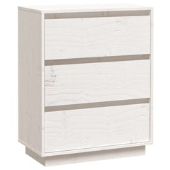 vidaXL Sideboard White 60x34x75 cm Solid Wood Pine 2