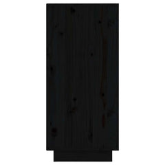 vidaXL Sideboards 2 pcs Black 31.5x34x75 cm Solid Wood Pine 6