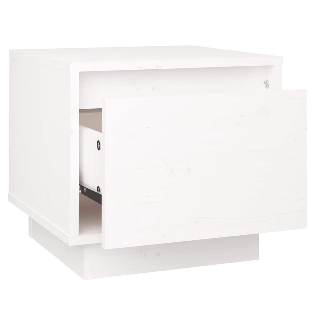 vidaXL Bedside Cabinet | White | Solid pinewood | Compact | Storage 5